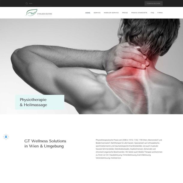 Website für GT Wellness Solutions